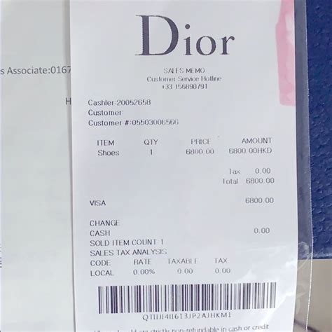 dior lost of receipt|Dior returns orders.